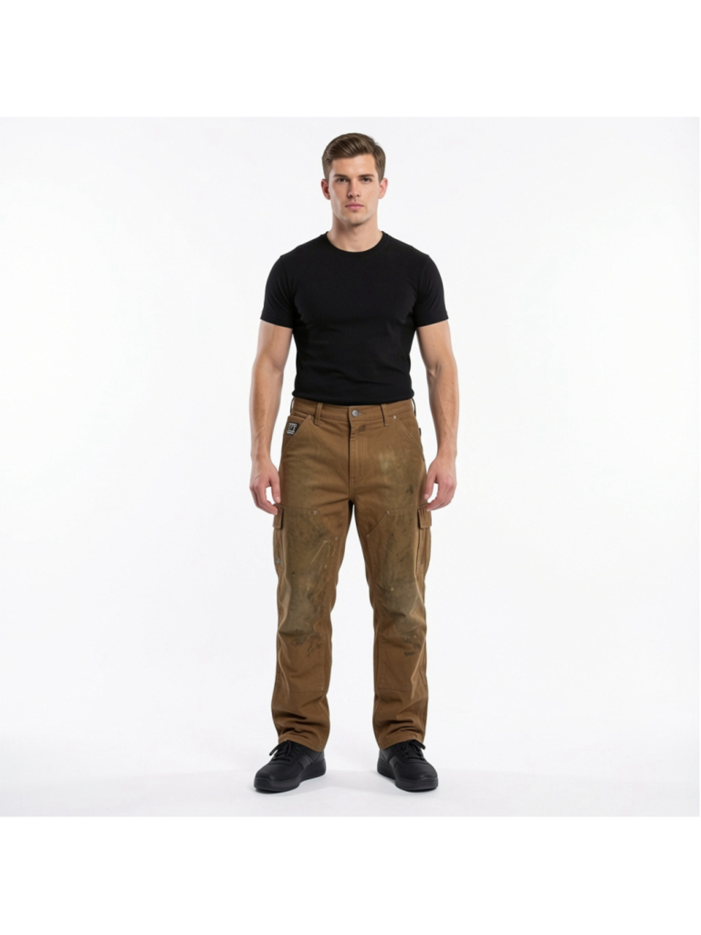Thrashed Carhartt B01 Double Knee Pants 30x30 Brown Made in USA 125 Anniversary